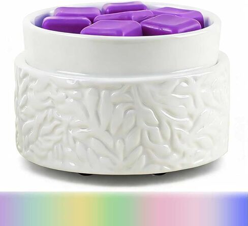 Wax Melt Warmer with Timer & Silicone Liner,3-in-1 Electric Candle Wax Warmer,Cute Wax Melter for Scented,Ceramic Wax Burner Fragrance Warmers,Auto Shut Off & Adjust Fragrance Intensity in Saudi Arabia