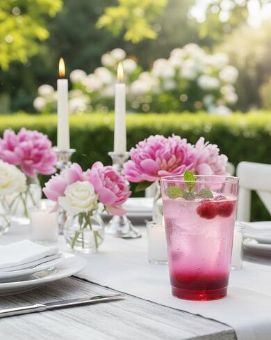 100 قطعة من أكواب بلاستيكية وردية سعة 12 أونصة من bUCLA - أكواب وردية للاستعمال مرة واحدة - أكواب زفاف ممتازة غير قابلة للكسر - أكواب الحفلات، رائعة لعيد الفصح وعيد الأم وحفلات الزفاف in Kuwait