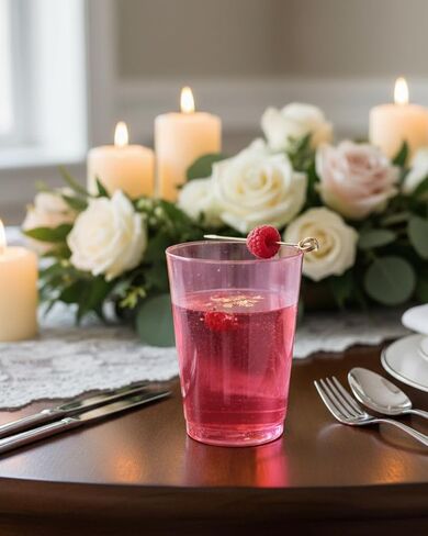 100 قطعة من أكواب بلاستيكية وردية سعة 12 أونصة من bUCLA - أكواب وردية للاستعمال مرة واحدة - أكواب زفاف ممتازة غير قابلة للكسر - أكواب الحفلات، رائعة لعيد الفصح وعيد الأم وحفلات الزفاف in Kuwait