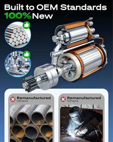 New Starter 4.8L 5.3L Fit for Chevrolet Express Vans 1500 2500 3500, Silverado 1500, Tahoe, Avalanche, Colorado, Suburban; for GMC Yukon XL, Sierra, Savana, Canyon. Replace 19168041, 12611102 in Kuwait