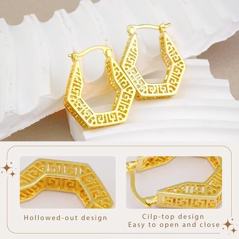 Gold-Plated Vintage Dangle Earrings for Women – Hypoallergenic Retro Drop Earrings, Elegant Jewelry Gift for Birthdays, Christmas, Valentine’s Day & Special Occasions in Saudi Arabia