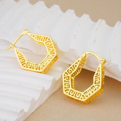 Gold-Plated Vintage Dangle Earrings for Women – Hypoallergenic Retro Drop Earrings, Elegant Jewelry Gift for Birthdays, Christmas, Valentine’s Day & Special Occasions in Saudi Arabia