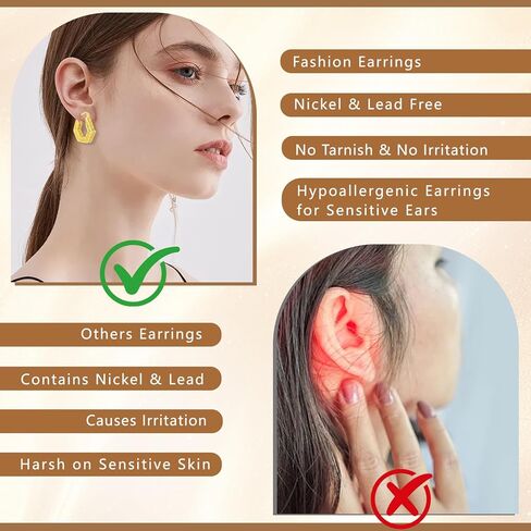 Gold-Plated Vintage Dangle Earrings for Women – Hypoallergenic Retro Drop Earrings, Elegant Jewelry Gift for Birthdays, Christmas, Valentine’s Day & Special Occasions in Saudi Arabia