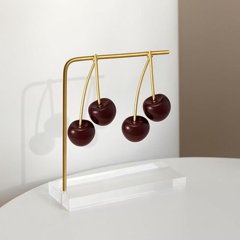 Cherry Dangle Earrings for Women, Cute Red Fruit Drop Earrings, Statement Jewelry, Fun and Quirky Gifts, Lightweight Gold Fruit Accessories in Saudi Arabia