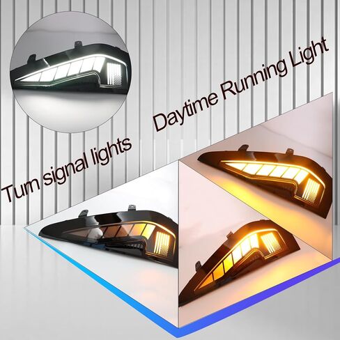 LED Front Fender Marker Lights for Dodge RAM TRX 2021-2024 | Amber Sequential Turn Signal, White DRL & Fog Light | Replacement Part for 81910-12140 in Saudi Arabia