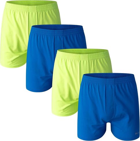 Men's Boxers Shorts, Moisture-wicking Cotton Underwear, Tagless Design with ComfortFlex Waistband, Vibrant 4-Pack in Saudi Arabia