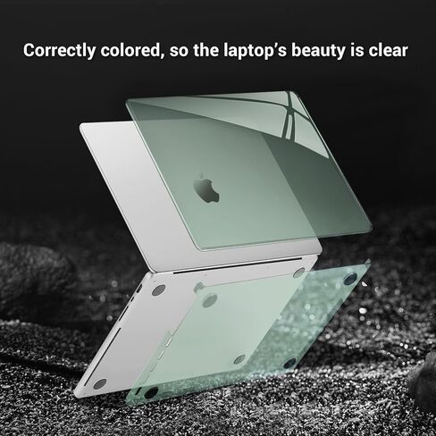 Moseso متوافق مع MacBook Pro 14 بوصة الحالة 2025-2021 M4 M3 M1 M1 A3112 A3185 A3401 A2918 A2992 A2779 A2442 ، تجاوزت Case Natural Hard Case & Keyboard Skin & Type C ، Crystal Black in Saudi Arabia