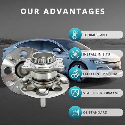 512483 مجموعة محور تحمل العجلات الخلفية لسيارة Hyundai Accent 2012-2017، Kia Rio FWD، 52750-0U000 (2 قطعة) in Kuwait