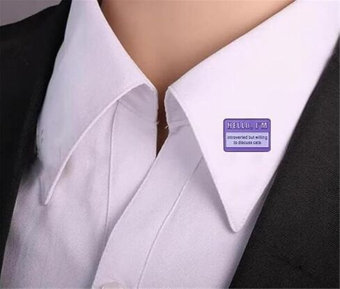 zhanghaoran Hello I'm Introverted But Willing To Discuss Cat Brooch Katie Lover Enamel Pin Badge Fun English Enamel Pin Clothing Decorative Accessory Jewelry Gift for Friends in Kuwait