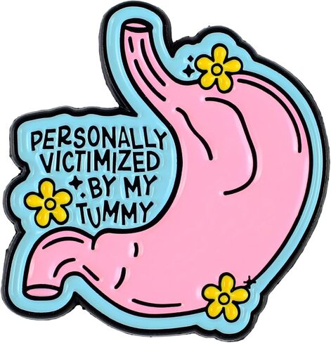 ضحيت شخصيًا ببروش دبوس My Tummy Pin، دبوس المينا لآلام المعدة، هدية مضحكة للناجين من آلام البطن ومحارب المرض المزمن، شارة طية صدر السترة الفكاهية للألم المزمن، ملحقات يوم المرض المضحكة in Kuwait