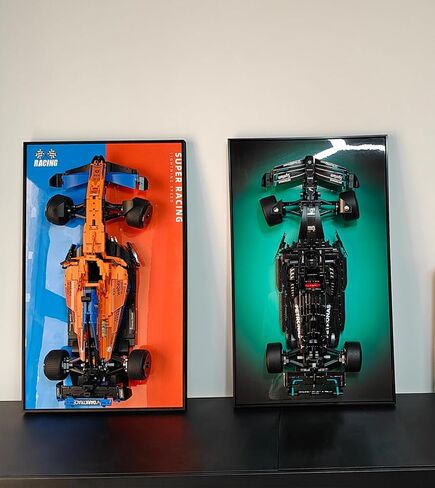 عرض Wallboard Wallboard لـ Lego Technic Bugatti Chiron Race 42083 ، متوافق مع Lego Bugatti Technic ، أفكار هدايا لعشاق جدار سيارة LEGO ، 17.7 × 29.5 بوصة ، عرض فقط الحائط فقط in Kuwait