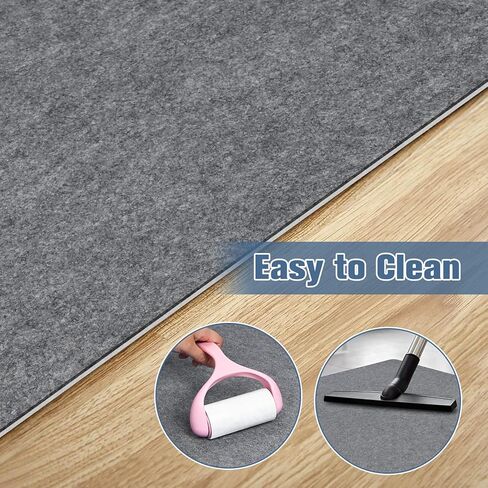 قطعتان من سجادة كرسي المكتب، مقاس 55x35 بوصة، سجادة مكتب، واقي أرضية مضاد للانزلاق للمكتب المنزلي، رمادي فاتح من Placoot in Kuwait