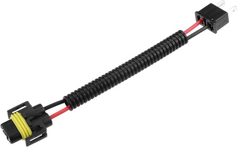 Motoforti Universal Car Headlights Light Bulb Wiring, Exchange Connector Male Female Socket Adapter, H8/H9/H11 to H7, Durable, Plastic, Black in Saudi Arabia
