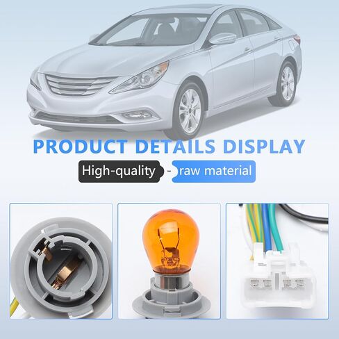 2 PCS Tail Light Lamp Wiring Harness Socket Holder & 16 Bulbs Compatible with 2011-2014 Sonata 2.0L/2.4L OEM 92450-3Q000, 924503Q000 in Saudi Arabia