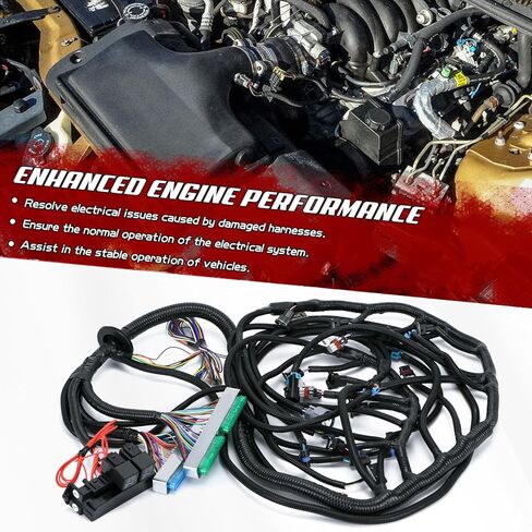 4L60E DBW Standalone Wiring Harness Compatible with GM LS1 Vortec Engine 4.8 5.3 6.0 L 1997-2004 Green/Blue PCM LS Swap Engine Harness Stand Alone Wire Harness Drive by Wire in Kuwait