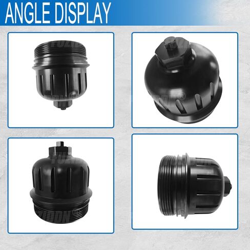 Fuel Filter Housing Cap Replacement for 2017-2024 GM Duramax 6.6L L5P | Compatible with Chevy Silverado/GMC Sierra 2500HD 3500HD | Billet Aluminum OEM 134001 Equivalent with Drain Plug in Kuwait