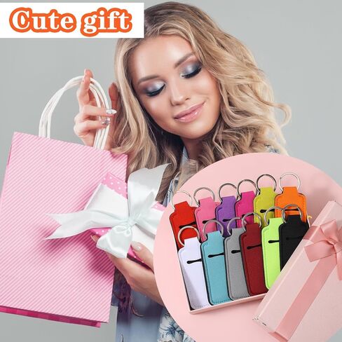 36 Pieces Lipstick Keychain Holder Lip Balm Holder Keychains Neoprene Lipstick Holders with 36 Pieces Metal Clip Cords for Purse Backpack in Kuwait