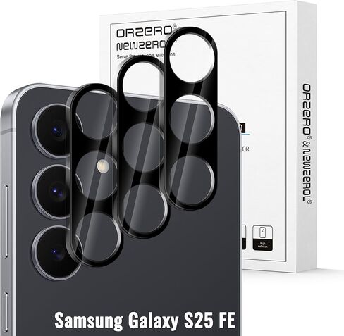 Orzero (3 Pack) Camera Lens Protector Compatible for Samsung Galaxy S25, Protector de Cámera Tempered Glass 9H Precise Camera Cutouts Anti-Scratch Does Not Affect Night Shots and Flash in Saudi Arabia