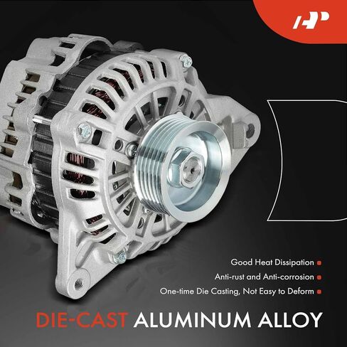 A-Premium Alternator Compatible with Chrysler Sebring 2001-2005 & Mitsubishi Eclipse 2000-2005, Galant 1999-2003 & Dodge Stratus 2001-2005, 3.0L, 12V 85A 6-Groove Pulley Clockwise, Replace# M362301D in Saudi Arabia