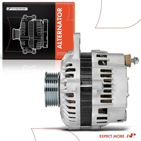 A-Premium Alternator Compatible with Chrysler Sebring 2001-2005 & Mitsubishi Eclipse 2000-2005, Galant 1999-2003 & Dodge Stratus 2001-2005, 3.0L, 12V 85A 6-Groove Pulley Clockwise, Replace# M362301D in Saudi Arabia