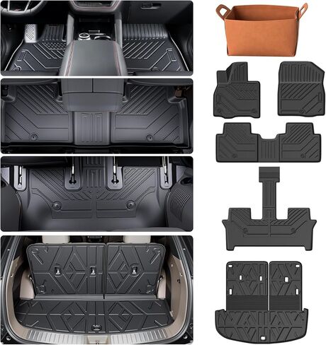 Floor Mats for 2026 2020-2025 Ford Explorer 7 Seats Bench Seat Car Mat Accessories, All Weather TPE Cargo Mat Backrest Mat (7 Seats Floor Mats+2-in-1 Cargo Mat) in Saudi Arabia