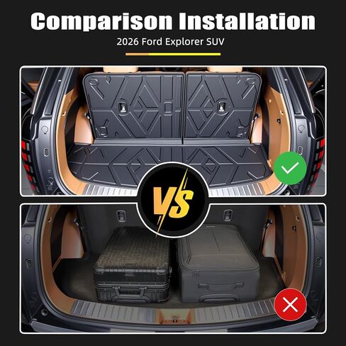 Floor Mats for 2026 2020-2025 Ford Explorer 7 Seats Bench Seat Car Mat Accessories, All Weather TPE Cargo Mat Backrest Mat (7 Seats Floor Mats+2-in-1 Cargo Mat) in Saudi Arabia