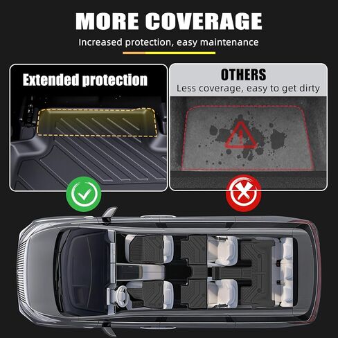 Floor Mats for 2026 2020-2025 Ford Explorer 7 Seats Bench Seat Car Mat Accessories, All Weather TPE Cargo Mat Backrest Mat (7 Seats Floor Mats+2-in-1 Cargo Mat) in Saudi Arabia