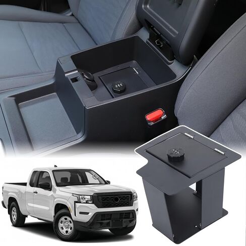 Car Armrest Safe Box Compatible with Nissan Frontier 2022-2025 Center Console Safe Lock Box Storage Organizer Valuables Storage Boxes With 3-Digit Combination Locks in Saudi Arabia