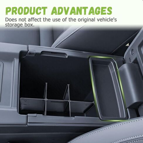 Center Console Organizer Compatible with 2024 2025 Honda Prologue EV Interior Accessories, Armrest Storage Box Insert Tray with 6 Compartment Dividers, Black in Saudi Arabia