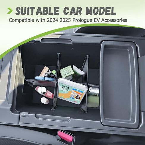Center Console Organizer Compatible with 2024 2025 Honda Prologue EV Interior Accessories, Armrest Storage Box Insert Tray with 6 Compartment Dividers, Black in Saudi Arabia
