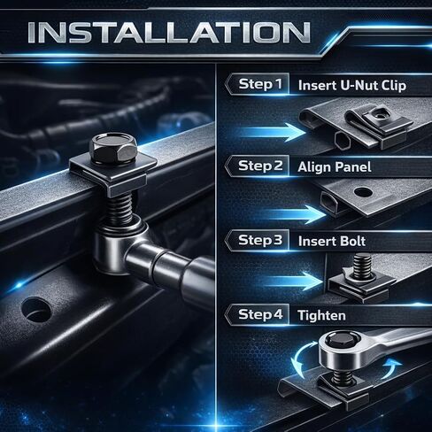 مجموعة 60 قطعة من مسامير الجسم ومشابك صواميل على شكل حرف U مقاس 5/16-18 × 1-3/16 تحل محل 384930-S36، مجموعة أدوات تثبيت معدنية للسيارات مع 30 مسمارًا و30 مشبكًا على شكل حرف U، وحاجز مطلي بالزنك الأسود وأجهزة تثبيت لوحة الجسم in Kuwait