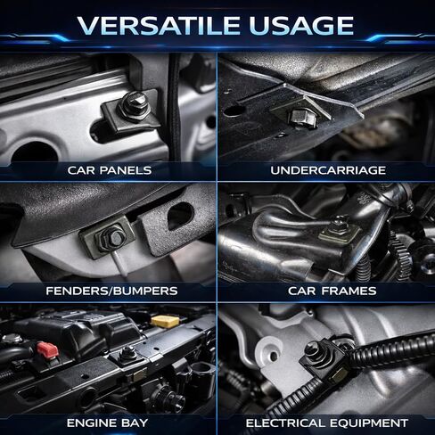 مجموعة 60 قطعة من مسامير الجسم ومشابك صواميل على شكل حرف U مقاس 5/16-18 × 1-3/16 تحل محل 384930-S36، مجموعة أدوات تثبيت معدنية للسيارات مع 30 مسمارًا و30 مشبكًا على شكل حرف U، وحاجز مطلي بالزنك الأسود وأجهزة تثبيت لوحة الجسم in Kuwait