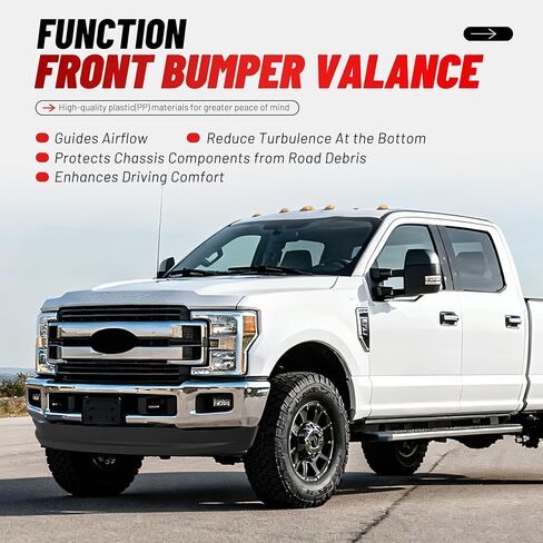 Front Bumper Valance Compatible with 2017-2019 Ford F-250 F-350 F-450 F-550 Super Duty Pickup 6.5 4-Wheel Drive Models Replacement for HC3Z17626AB/ HC3Z17626AE Bumper Lip Air Dam Deflector in Kuwait