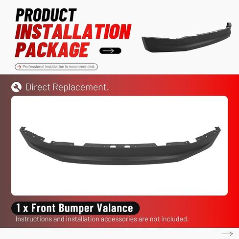 Front Bumper Valance Compatible with 2017-2019 Ford F-250 F-350 F-450 F-550 Super Duty Pickup 6.5 4-Wheel Drive Models Replacement for HC3Z17626AB/ HC3Z17626AE Bumper Lip Air Dam Deflector in Kuwait