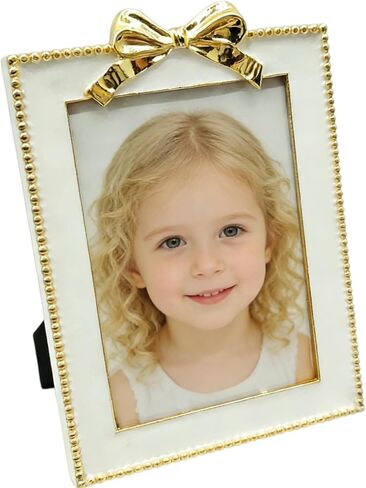Picture Frame 4x6,Gold Bow Picture frame,Photo Display 4x6, Metal Photo Frame Vertical Tabletop Gold in Kuwait