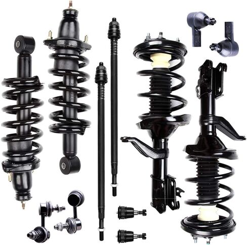 Front and Rear Suspension kit for Honda CR-V 2002-2006 Front Strut Spring Assembly Rear Strut Spring Assembly Stabilizer Bar Link Kit Tie Rod End Ball Joint Fit,12 PCS in Kuwait