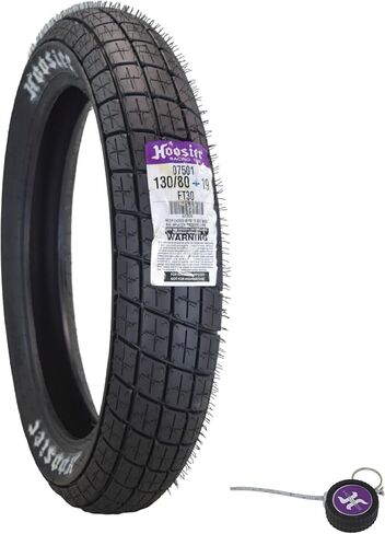 Hoosier Racing Tire 130/80-19 FT30 Dirt Bike Front Tube Type Tire Ideal for Flat Track Bikes with Hoosier Keychain in Kuwait