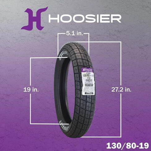 Hoosier Racing Tire 130/80-19 FT30 Dirt Bike Front Tube Type Tire Ideal for Flat Track Bikes with Hoosier Keychain in Kuwait