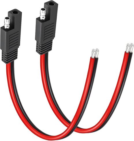 قطعتان من كابل تمديد SAE للسيارة، 14AWG سريع الفصل لوصلة أسلاك السيارات، كابل تمديد SAE مزدوج الرأس لطاقة السيارة، عالمي لمقطورة RV in Kuwait
