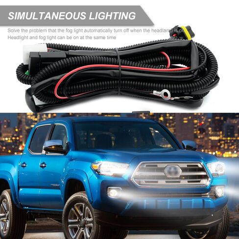 H8 H11 880 881 Fog Light Wiring Harness Socket Wire Connector 12V 40A Relay Wire Harness Kit Switch ON/Off for Toyota 4Runner Camry RAV'4 Avalon Corolla Highlander Prius Driving Fog Light in Saudi Arabia