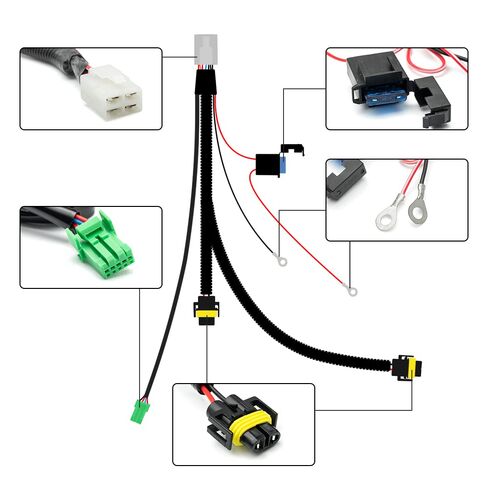 H8 H11 880 881 Fog Light Wiring Harness Socket Wire Connector 12V 40A Relay Wire Harness Kit Switch ON/Off for Toyota 4Runner Camry RAV'4 Avalon Corolla Highlander Prius Driving Fog Light in Saudi Arabia