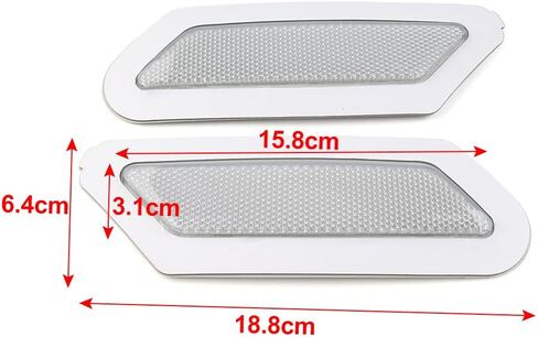 Bacar الأبيض الجبهة الوفير عاكس المؤشر الجانب ماركر بدوره مصباح إشارة استبدال لأودي Q5 SQ5 2018-2020 in Kuwait