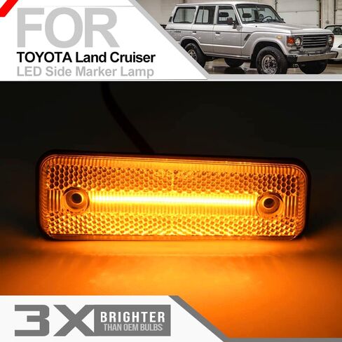 Full LED Front Bumper Side Marker Lights Assembly for Toyota Celica Land Cruiser Truck Supra Tercel Starlet Corona 1978-1980 Clear Lens Driver and Passenger Side Marker Indicator Lamps in Saudi Arabia