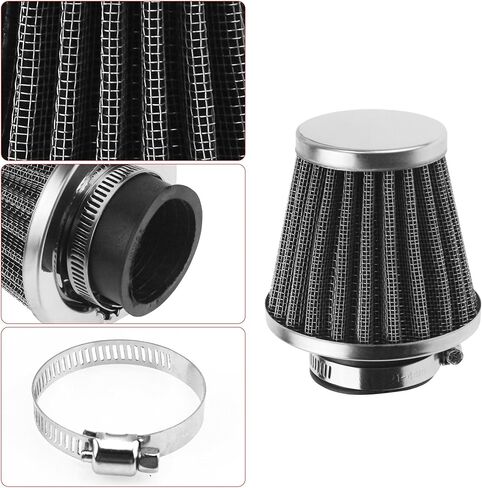 فلتر هواء للدراجة النارية 35 مم مناسب للدراجة النارية Atv Quad Scooter Moped Dirt Pit Bike 50cc 70cc 90cc 110cc 125cc Coolster Tao Tao Sunl Apollo Roketa X-pro Vitacci Sliver قطعتان in Kuwait