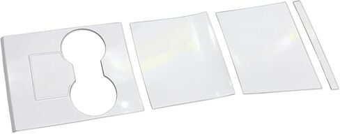 FREEMOTOR802 Console Box Cover Wrap Kit, Fits 2017-2020 Tesla Model 3 All Models, ABS Interior Front Center Console Cup Holder Panel Cover Trim (White/4PCS) in Saudi Arabia