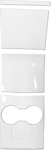 FREEMOTOR802 Console Box Cover Wrap Kit, Fits 2017-2020 Tesla Model 3 All Models, ABS Interior Front Center Console Cup Holder Panel Cover Trim (White/4PCS) in Saudi Arabia