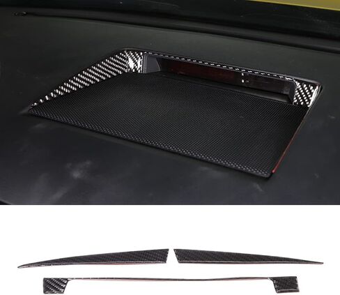 Dashboard Horn Frame Sticker Trim for Toyota Tundra 2007-2013 Center Consoles Accessories, Real Carbon Fiber Automotive Interior Decorative Cover in Saudi Arabia