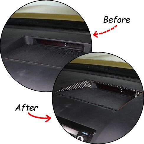 Dashboard Horn Frame Sticker Trim for Toyota Tundra 2007-2013 Center Consoles Accessories, Real Carbon Fiber Automotive Interior Decorative Cover in Saudi Arabia