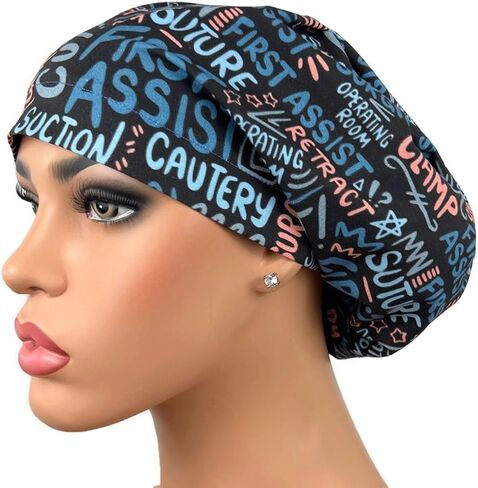 قبعة جراحية أوروبية منتفخة للممرضات أو قبعة فرك، تقنية جراحية للمساعدة الأولى في العمليات الجراحية in Kuwait