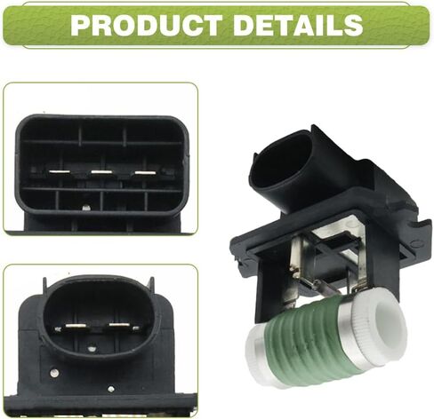 Riloer HVAC Heater Blower Motor Ac Fan Resistor Compatible with Hyundai Elantra 2.0L 1999CC 122CU. IN. L4 2017, HVAC Blower Motor Resistor, 25385-F2000, 1pc 3+2pins in Saudi Arabia